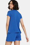 Zivame Lounge Knit Poly Lounge Set - Lil Boy Blue — thumbnail 3